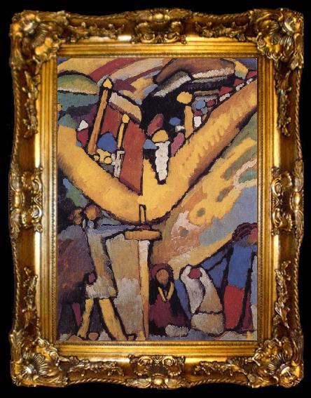 framed  Wassily Kandinsky Study for Improvisation 8, ta009-2